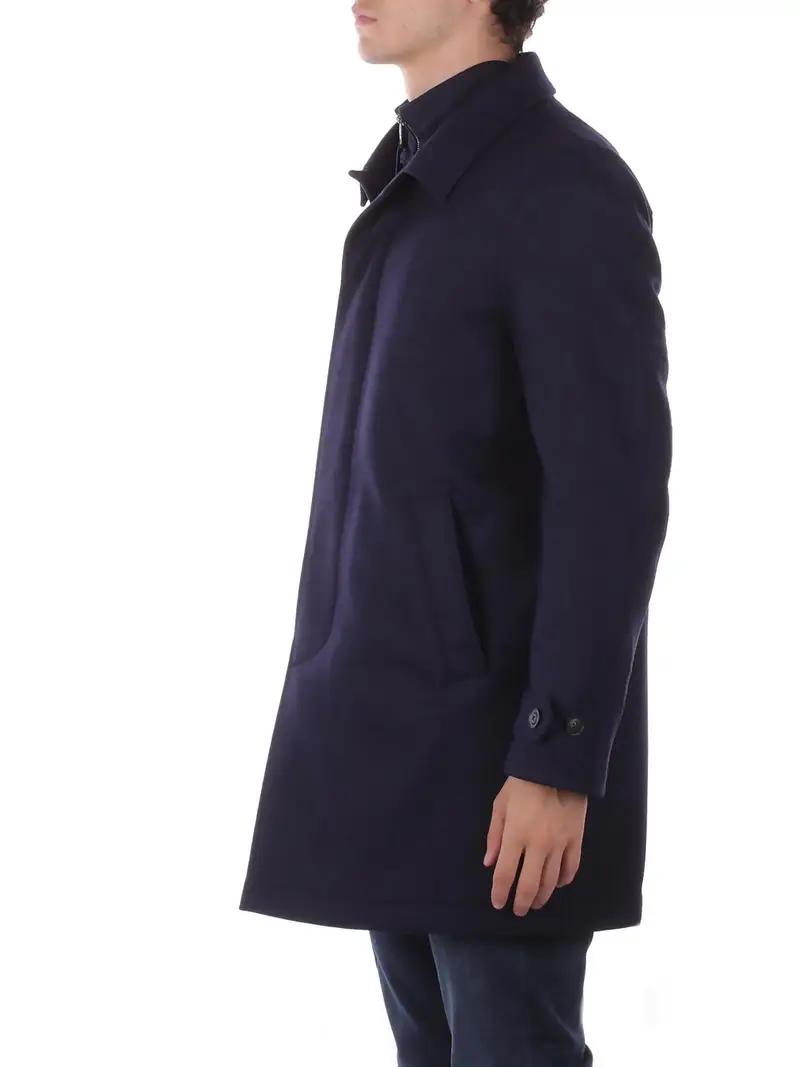 Cappotto Uomo FAY Indaco Easy morning db front miniatura 2