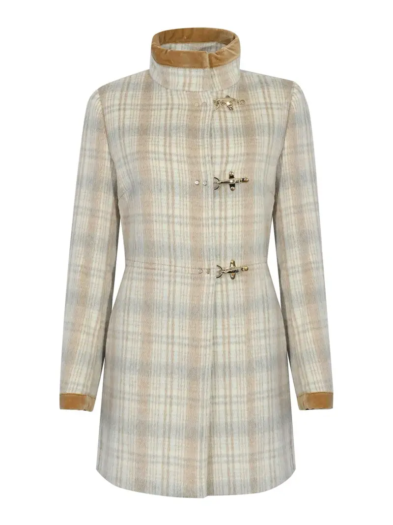 Cappotto Virginia In Panno Di Lana Mlange Beige