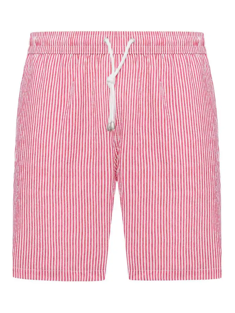 Costume da bagno a righe Rosso