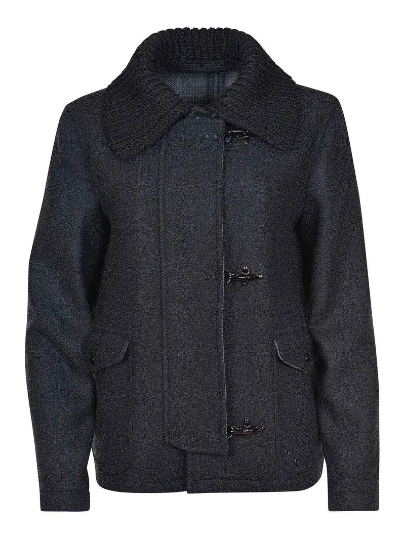 Giacca In Lana Grigio