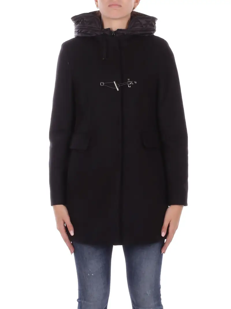 Giubbotto Donna FAY Nero Toggle coat db front nylon