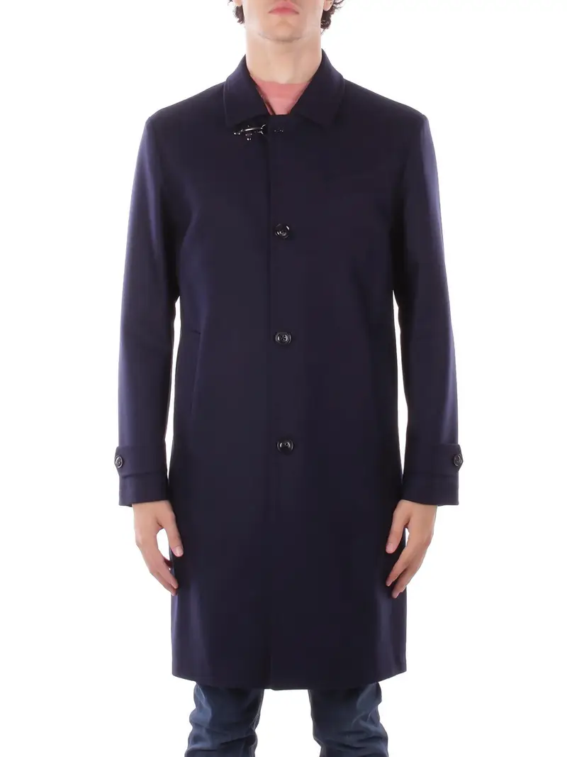 Giubbotto Uomo FAY Blu scuro Easy coat con gancio