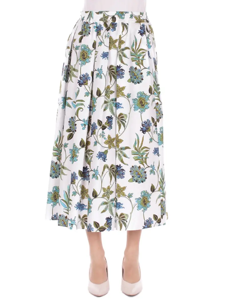 Gonna Donna FAY Bianco Gonna lunga con elastico vita