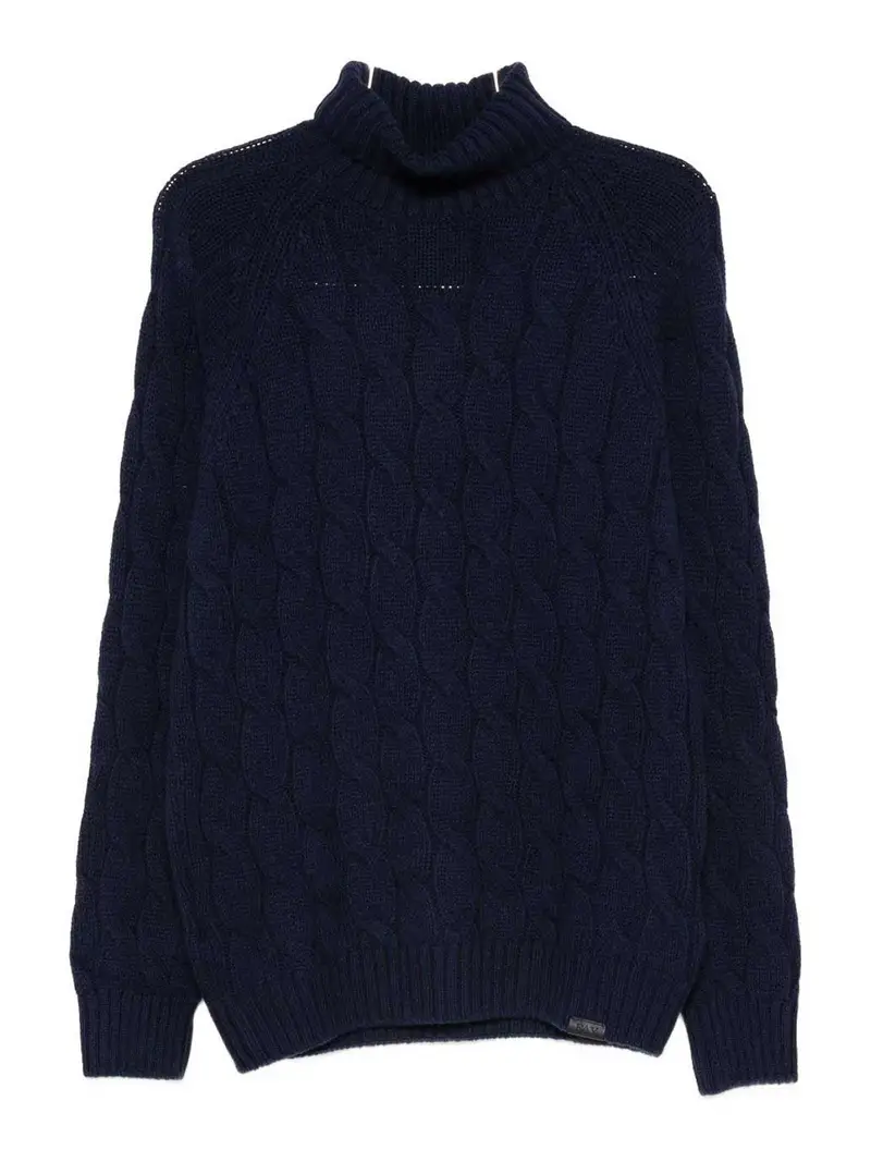 Maglione A Collo Alto Blu