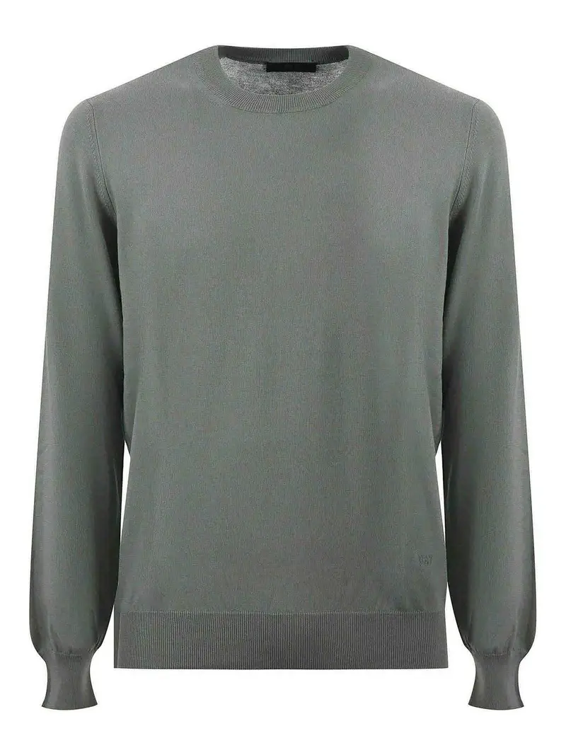 Maglione del filo di cotone Verde