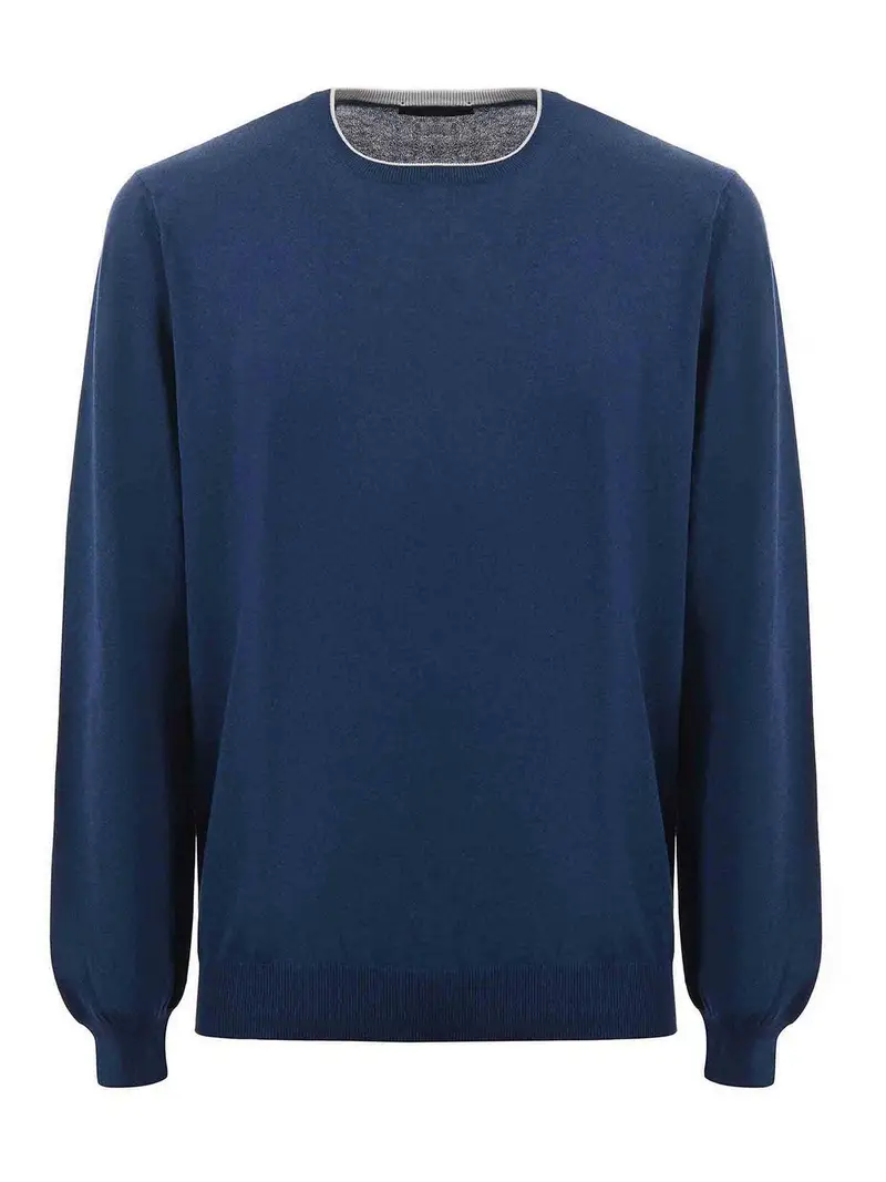 Maglione in filato di cotone Blu