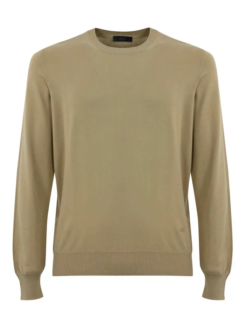 Maglione pullover in cotone Marrone Chiaro