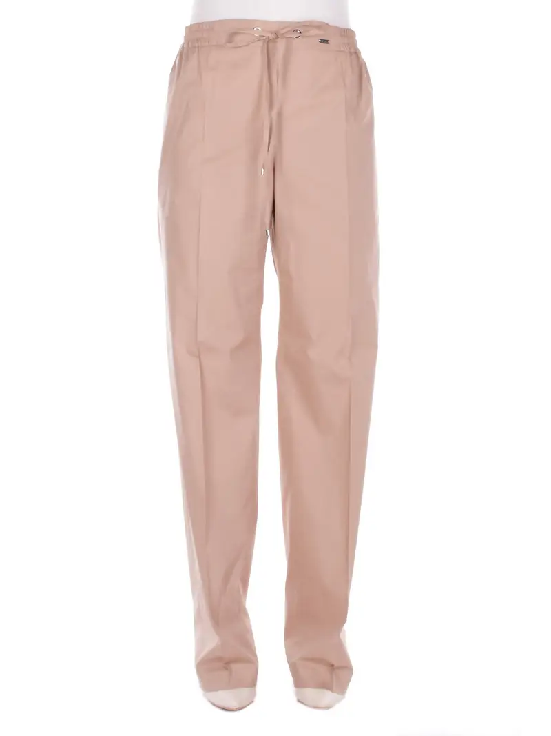 Pantalone Donna FAY Beige scuro Easy pant con coulisse placche