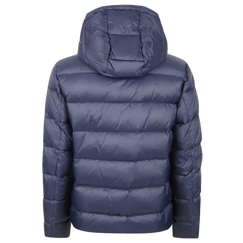 piumino corto uomo in nylon blu miniatura 2