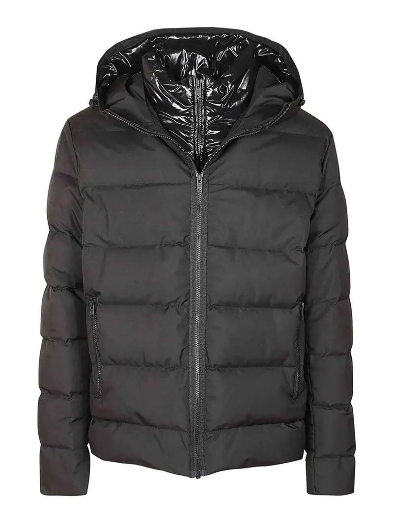 Piumino doublefront in tecnico idrorepellente Nero