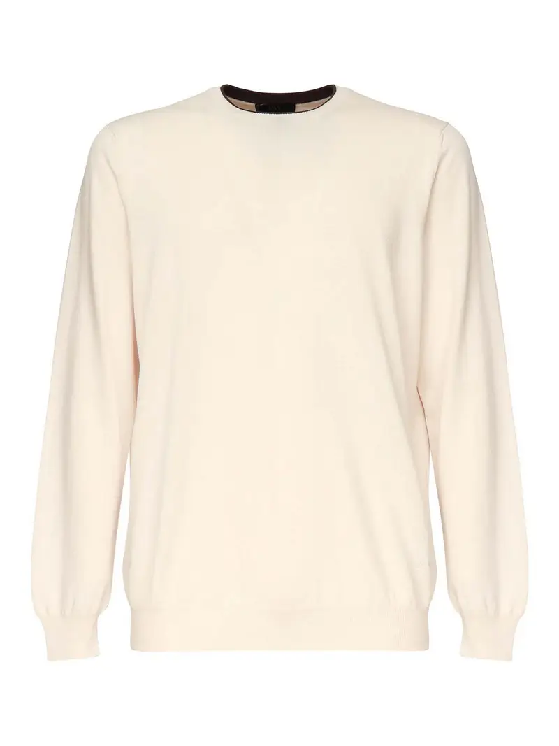 Pullover a collo rotondo Bianco
