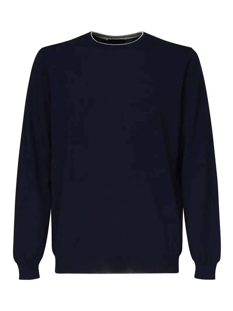 Pullover a collo rotondo Blu