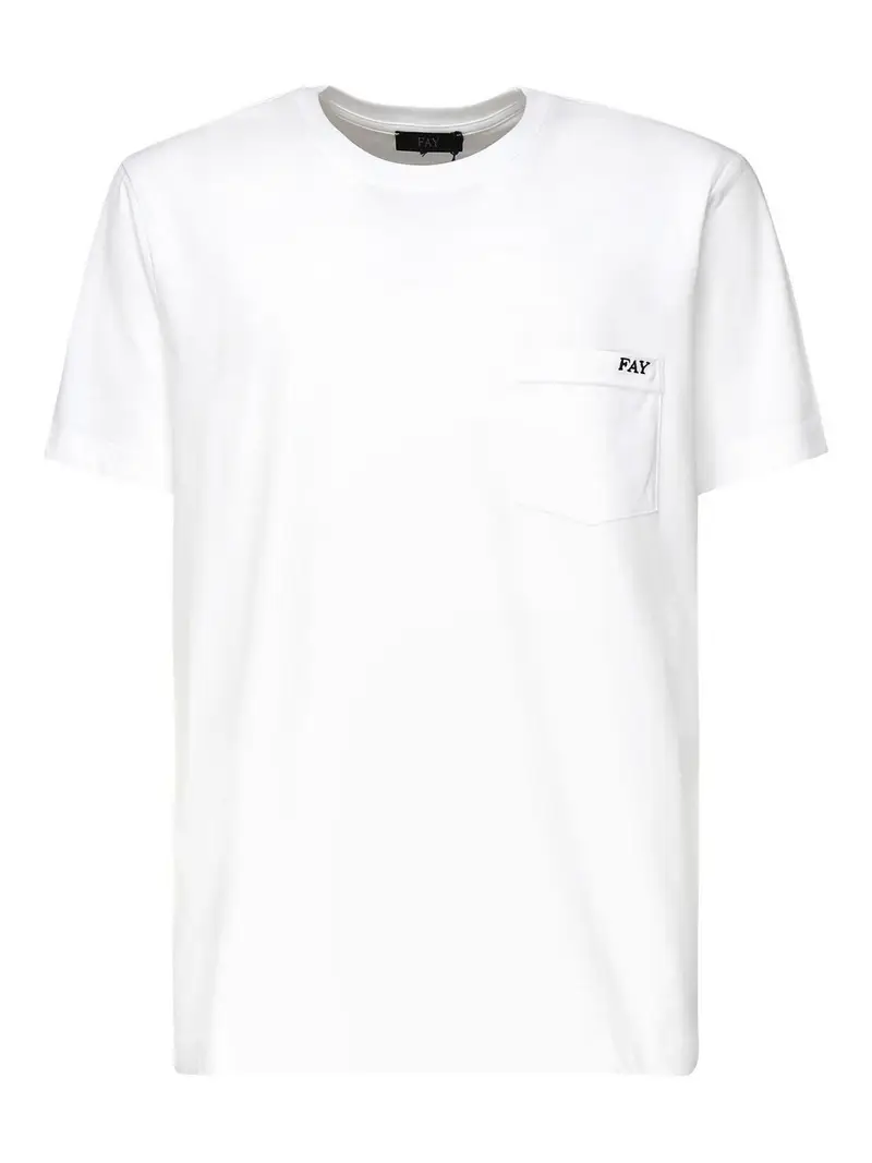 T-shirt con logo ricamato Bianco