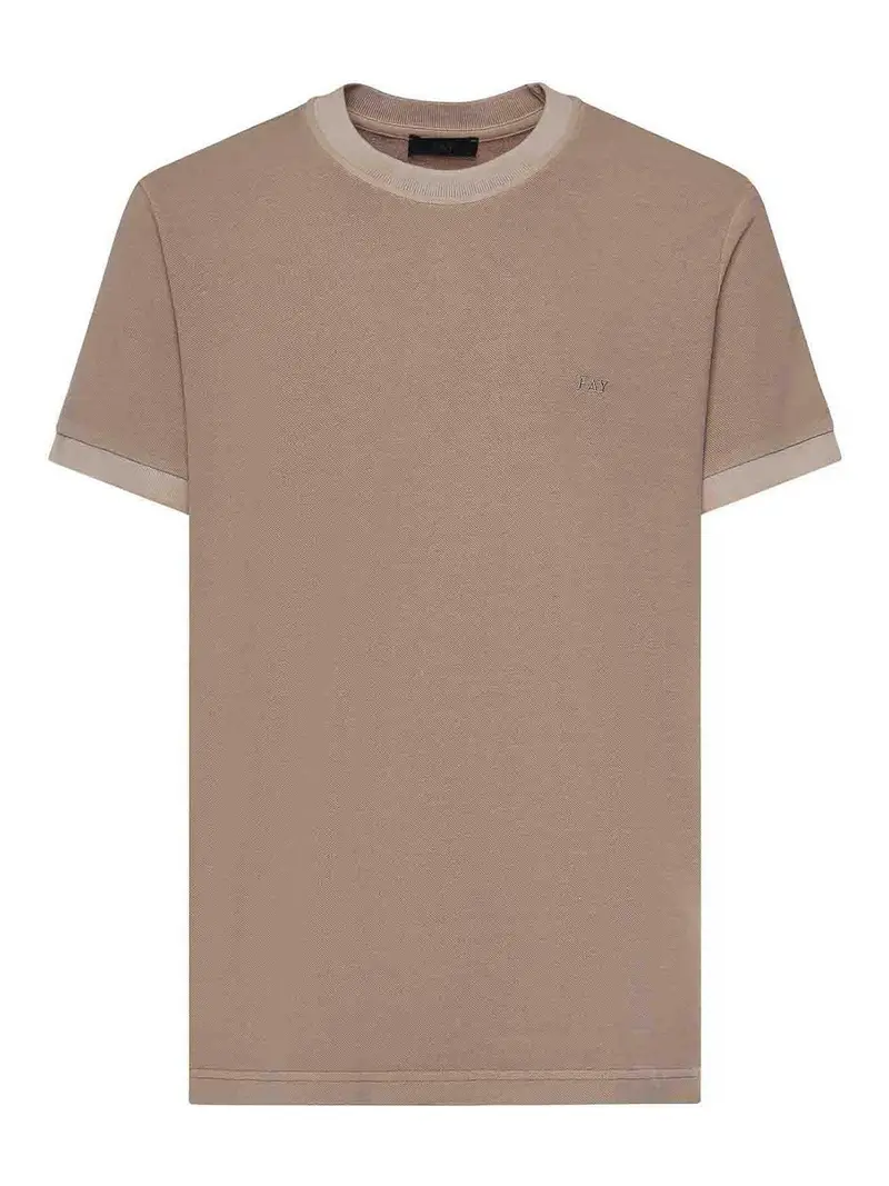 T-shirt in cotone Beige