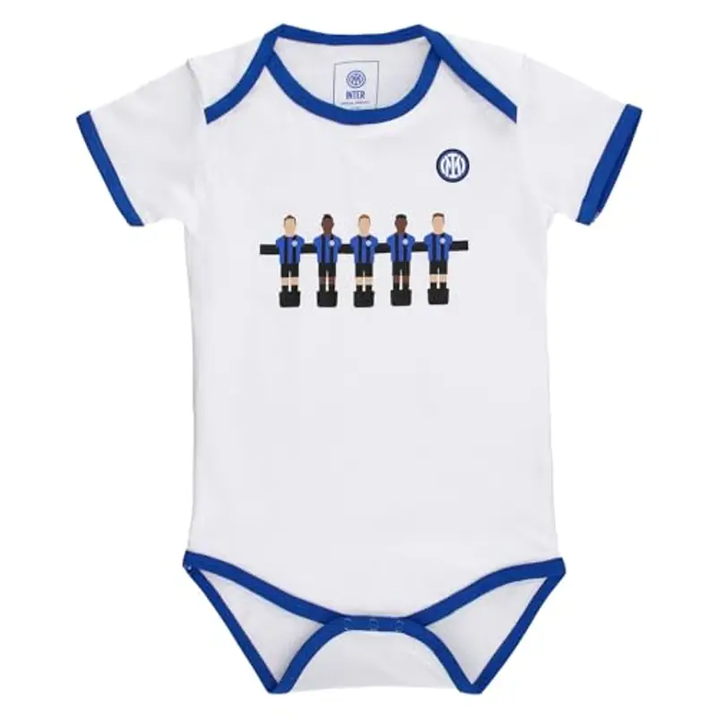 FC Internazionale Milano S.p.A. Set di 2 body smanicati, neonato 0-24 mesi, Unisex, 100% cotone, Bianco, 12 mesi miniatura 2