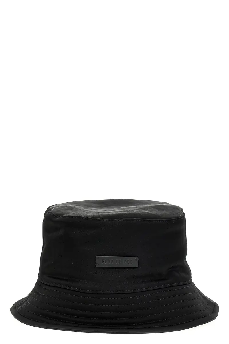 Bucket Hat Patch Logo Nero