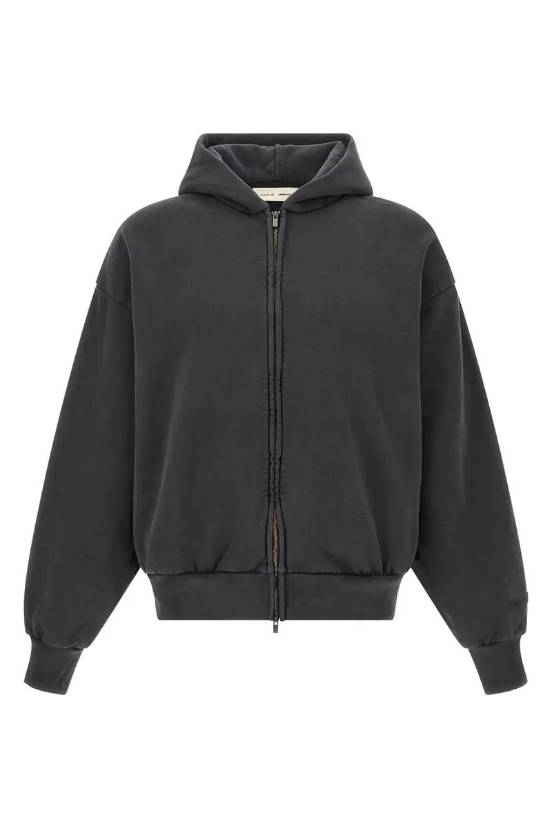 Felpa Con Cappuccio Classic Fleece Full Zip Nero