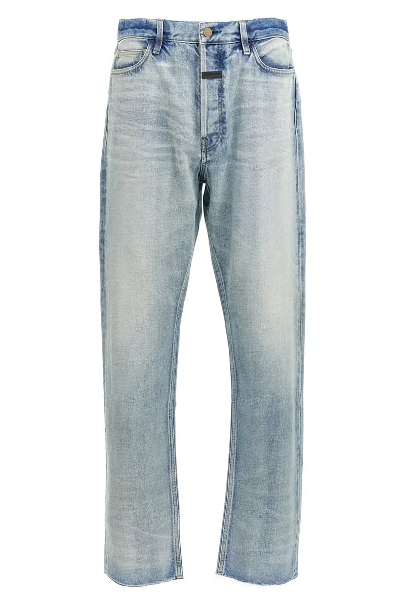 Jeans Straight 5 Pocket Azzurro