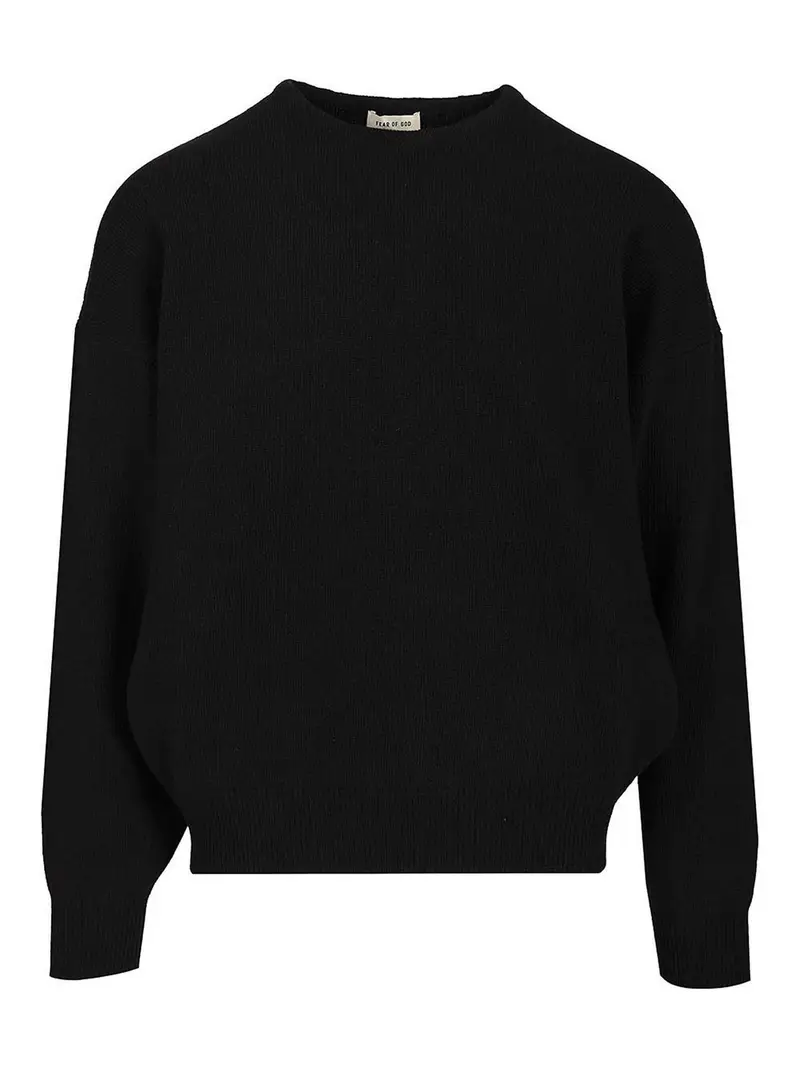 Maglione a cavallo in maglia Nero