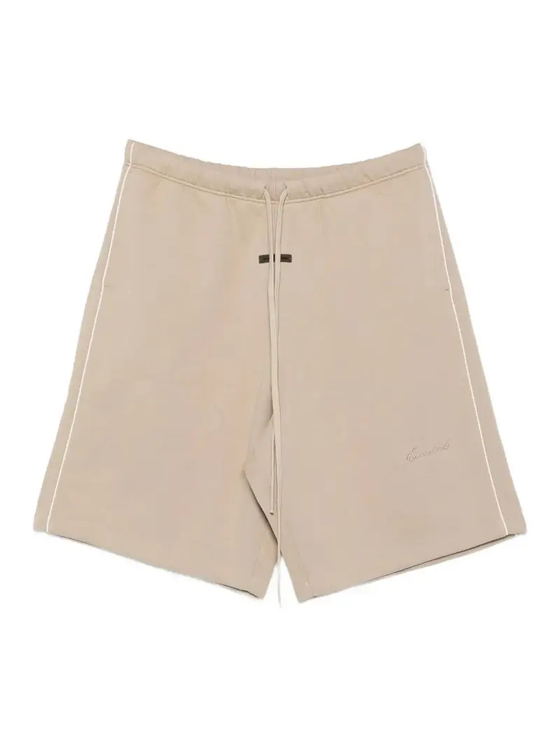 Pantaloncini a righe laterali Beige