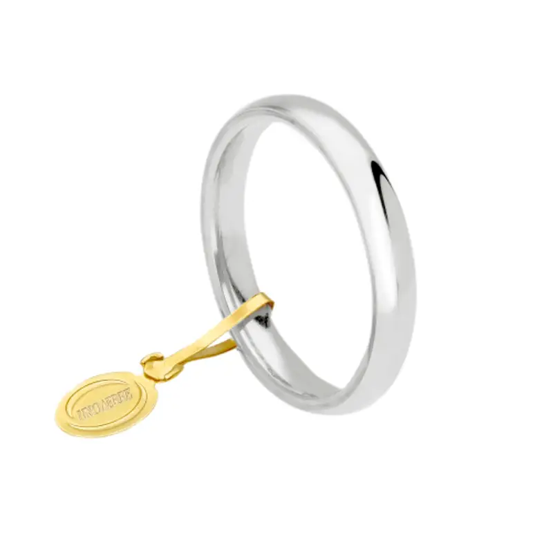 Fede Nuziale Unoaerre Comoda 3 mm Oro bianco