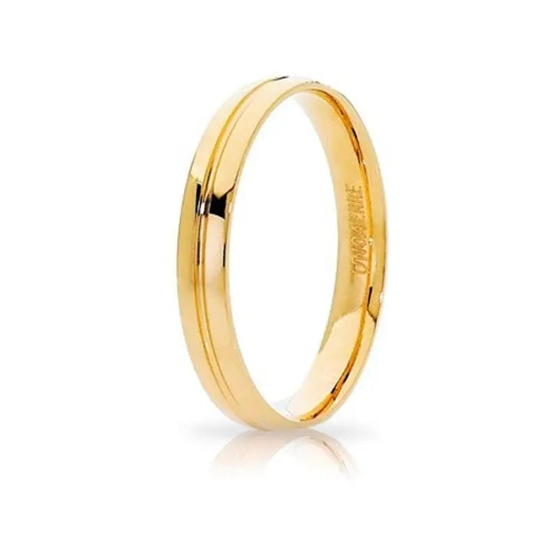 Fede Nuziale Unoaerre Lyra Oro Giallo Brillanti Promesse