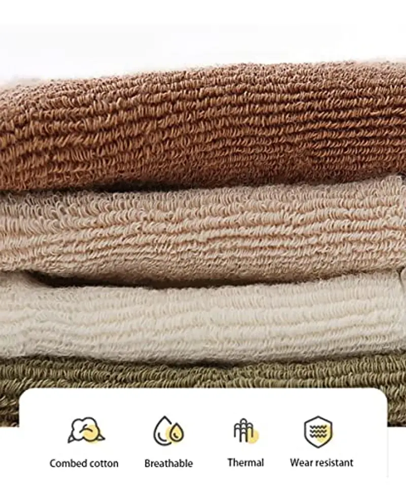 FedMois 5 paia calzini antiscivolo invernali termici in cotone bimbi bambini, pulcino, 0 miniatura 2