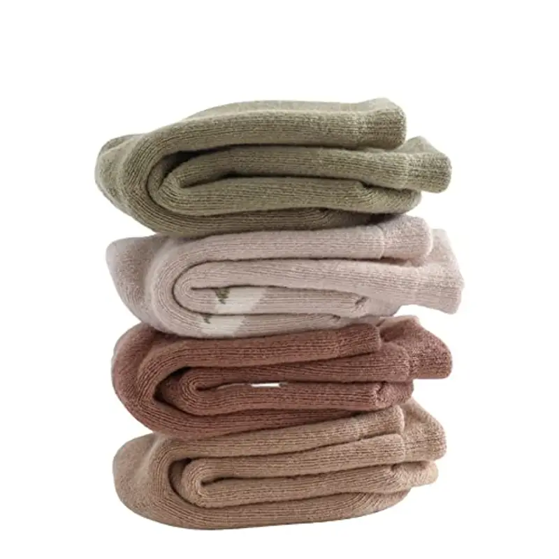 FedMois 5 paia calzini antiscivolo invernali termici in cotone bimbi bambini, pulcino, 0 miniatura 3