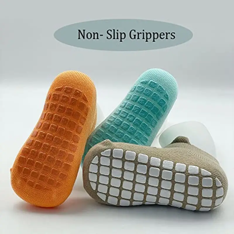 FedMois 6 paia calzini antiscivolo in cotone bimbi bambini motivi animali, animali, 1-3 anni miniatura 3