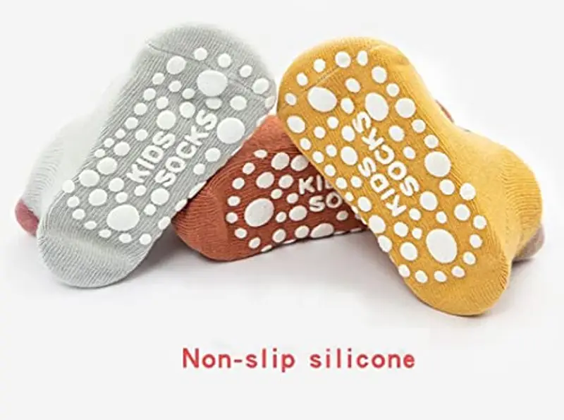 FedMois 6 paia calzini antiscivolo in cotone bimbi bambini motivi animali, Multicolore, 0 miniatura 3