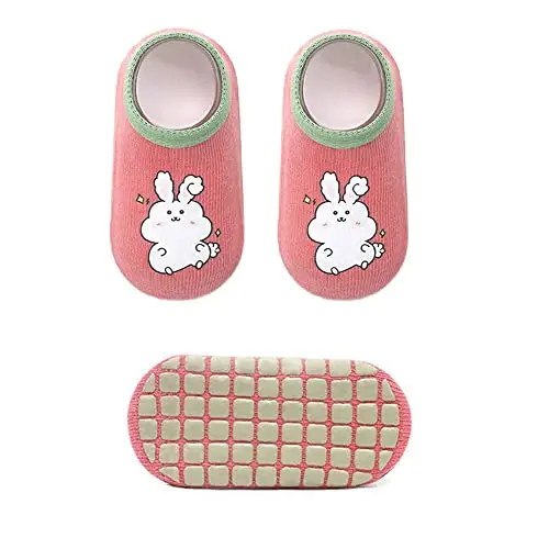 FedMois 6 Paia Calzini Antiscivolo in Cotone Invisibili Bimbi Bambini, Fiori, 3 miniatura 2