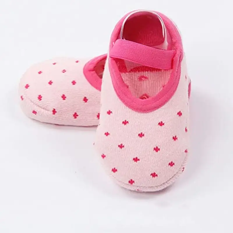 FedMois 6 Paia Calzini Antiscivolo in Cotone Invisibili Neonati Bambini, Pois, 1 miniatura 2