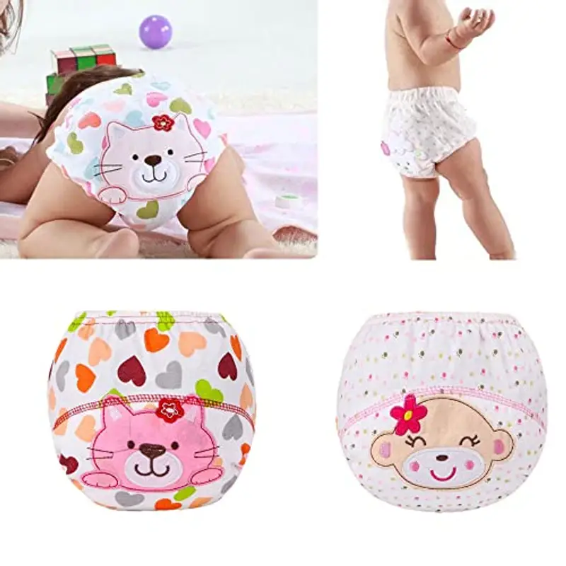 FedMois Confezione da 6 Mutandine di Apprendimento Bimbi Bambini Cotone Assorbente Impermeabile, Bruco, 1-2 Anni miniatura 3