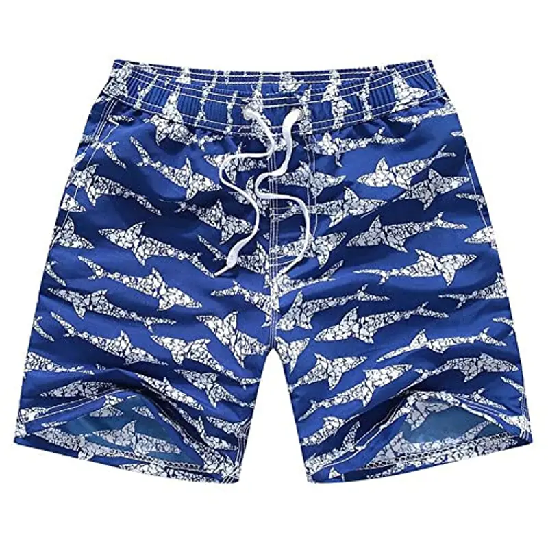 FedMois Pantaloncini da Spiaggia Bambino Ragazzo Costume da Bagno Asciugatura Rapida, Blu, 13-14 Anni