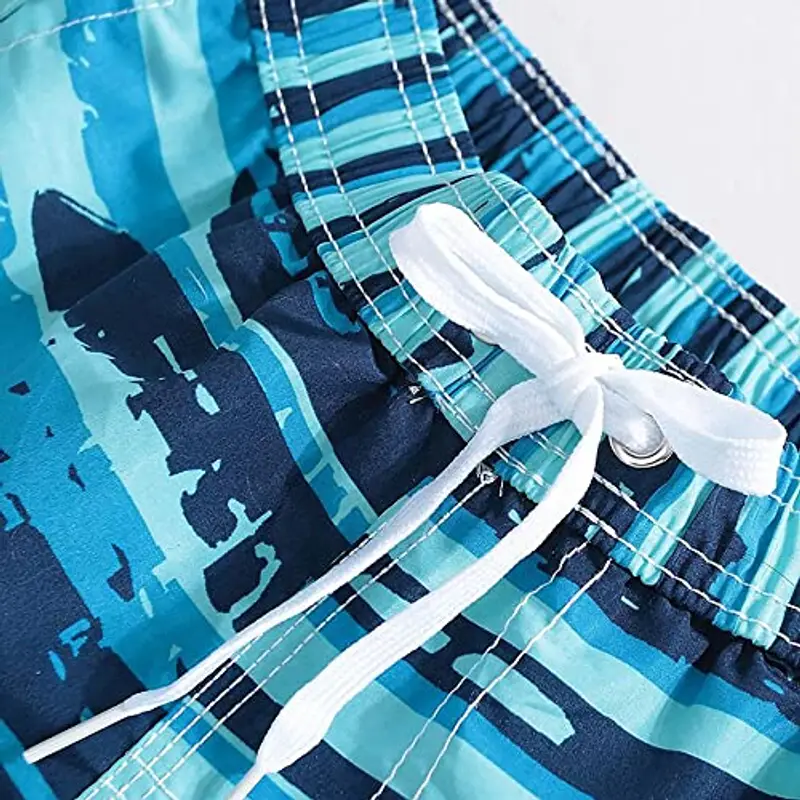 FedMois Pantaloncini da Spiaggia Bambino Ragazzo Costume da Bagno Asciugatura Rapida, Cielo Blu, 13-14 Anni miniatura 3