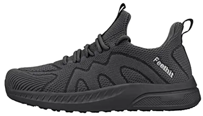 Feethit Sneakers Uomo Scarpe Corsa Ginnastica Sportive Palestra da Lavoro Grigio Scuro 42 EU miniatura 3