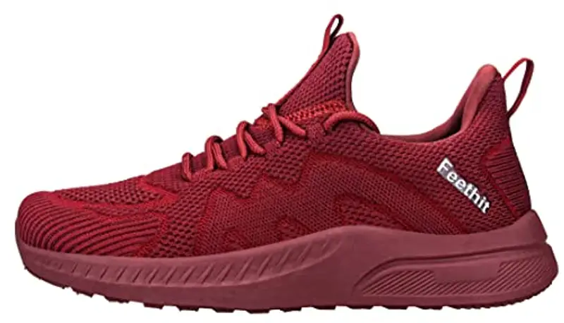 Feethit Sneakers Uomo Scarpe Running Corsa Ginnastica Camminata Casual Jogging Trekking Tennis Outdoor Fitness Sportive Palestra Scarpe da Lavoro Comode Leggere Traspiranti Rosso 44 EU miniatura 2