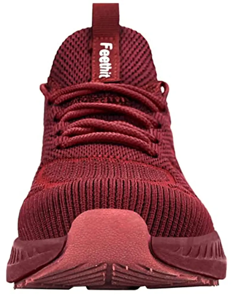 Feethit Sneakers Uomo Scarpe Running Corsa Ginnastica Camminata Casual Jogging Trekking Tennis Outdoor Fitness Sportive Palestra Scarpe da Lavoro Comode Leggere Traspiranti Rosso 44 EU miniatura 3