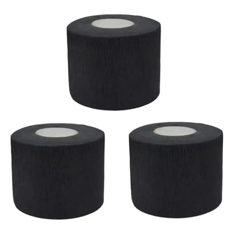 Feisate Carta Collo Barbiere 3 Rotoli 300 Strisce, Carta Collo Parrucchiere, Cartacollo Barber, (3, Nera)