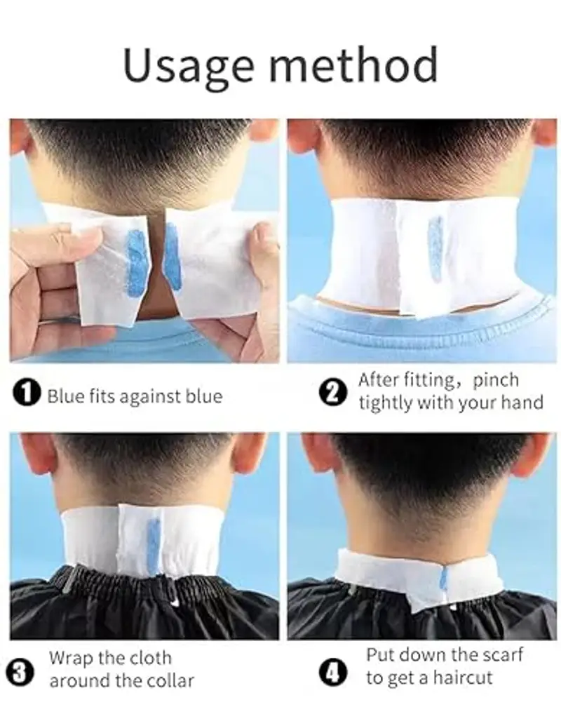 Feisate Carta Collo Barbiere usa e getta, 5 Rotoli - 500 Strisce Carta Collo Parrucchiere Strisce, Bianco miniatura 3