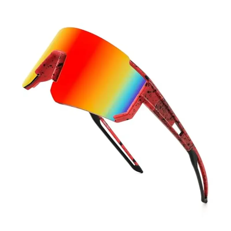 FEISEDY Occhiali da Ciclismo per Bambini, Protezione UV400, da Baseball, per Baseball, Tennis, Attività All'Aperto,