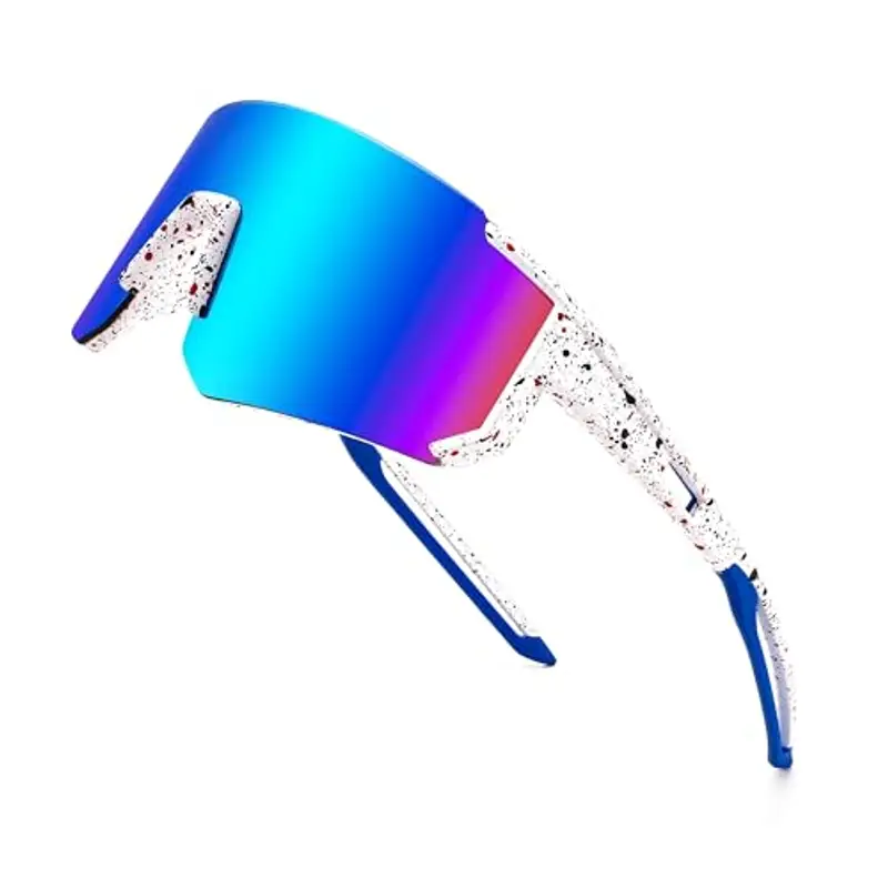 FEISEDY Occhiali da Ciclismo per Bambini, Protezione UV400, da Baseball, per Baseball, Tennis, Attività All'Aperto, Ragazzi e Ragazze, 8-16 Anni B0048