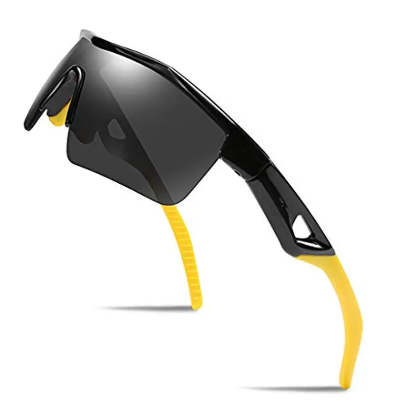 FEISEDY Occhiali da Sole Sportivi Polarizzati per Bambini e Bambine da 5 a 12 Anni, Montatura TR90, Protezione UV400, per Ciclismo Tennis Rugby Basket Corsa Sport All'aperto B2454