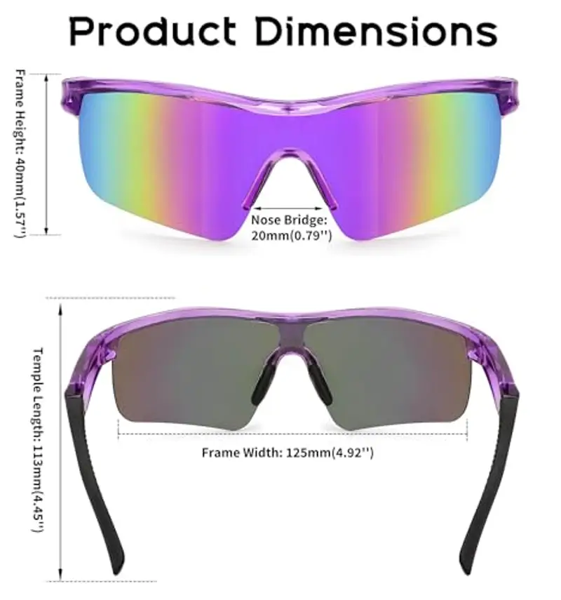 FEISEDY Occhiali da sole Viola 1610331 miniatura 3