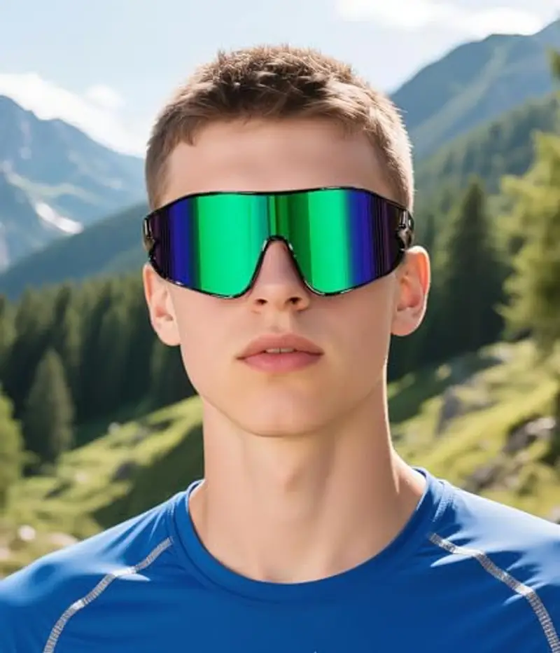 FEISEDY Occhiali Sportivi per Bambini e Adolescenti (7-16 anni), per Ciclismo e Baseball, da Sole, con Protezione miniatura 2