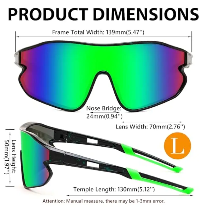 FEISEDY Occhiali Sportivi per Bambini e Adolescenti (7-16 anni), per Ciclismo e Baseball, da Sole, con Protezione miniatura 3