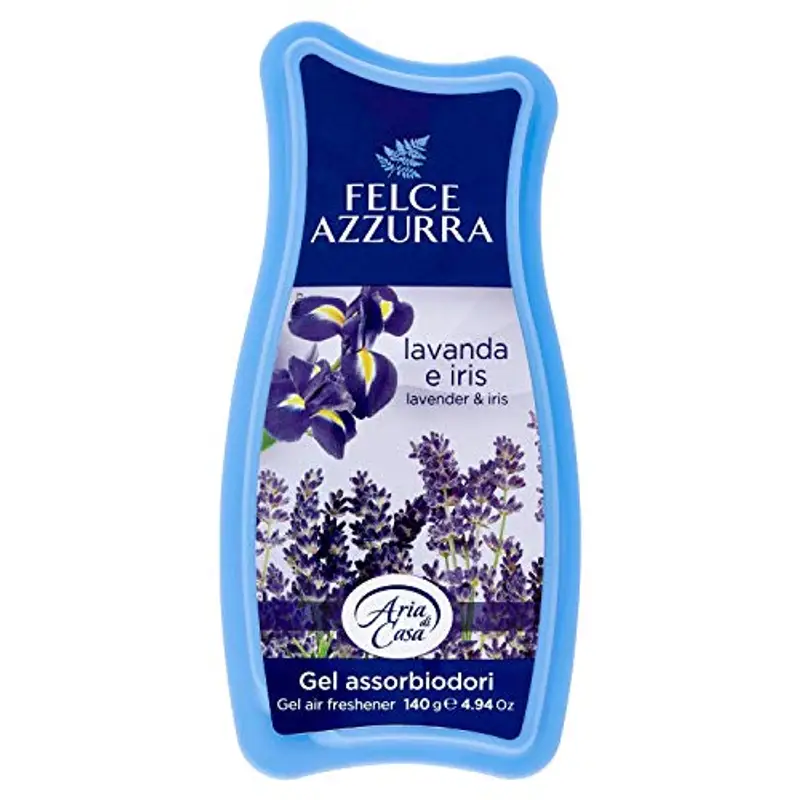 Felce Azzurra - Gel Assorbiodori Lavanda e Iris, Profumatore per Ambienti Piccoli, Armadio, Cassetti Assorbi Odori, Deodorante Ambiente Profumo Duraturo, Profumatore Ambiente Fresco, Profumatori 140gr
