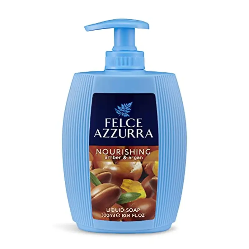Felce Azzurra - Sapone Liquido Mani Nutriente Ambra e Argan Profumato, Igienizza e Idrata, Sapone Mani per Igiene