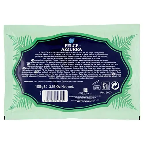 Felce Azzurra - Talco in Polvere Profumato Fresco in Busta, Assorbente, Rinfrescante e Lenitivo per Adulti, Bambini e miniatura 3
