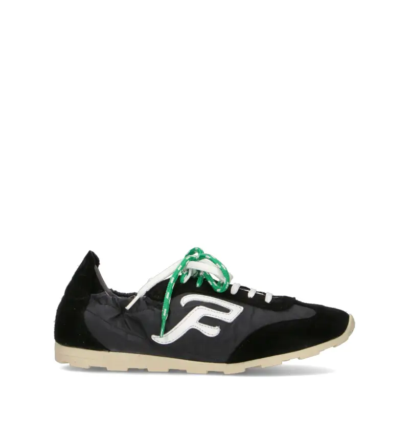 Sneaker donna nera in pelle Vario